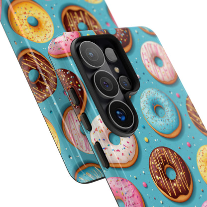 Cute Donut Pattern Phone Case – Colorful Sprinkles Dessert Design for Iphone, Samsung Galaxy and Pixel