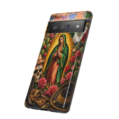 Virgen de Guadalupe Phone Case Mexican Floral iPhone Samsung Pixel Case