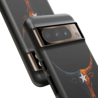 Texas Longhorn Skull Phone Case Western Cowboy Bull iPhone Samsung Cover