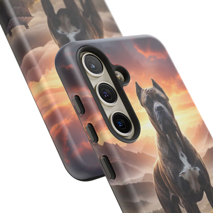 Cane Corso Phone Case – Guard Dog Sunset Tough Case (iPhone, Samsung, Pixel) | Dog Lover Gift
