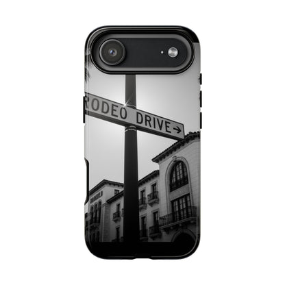Rodeo Drive Phone Case | Los Angeles Aesthetic Black & White Photography | Luxury LA Street Tough Case for iPhone & Samsung