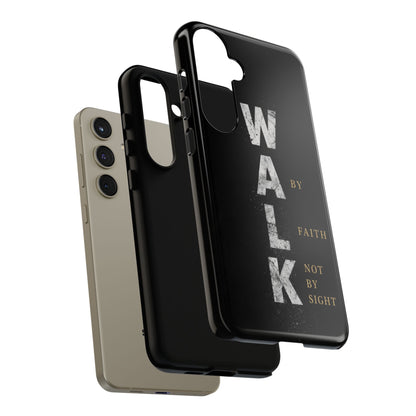 Walk by Faith Not by Sight Christian Phone Case Bible Verse Faith Cover
