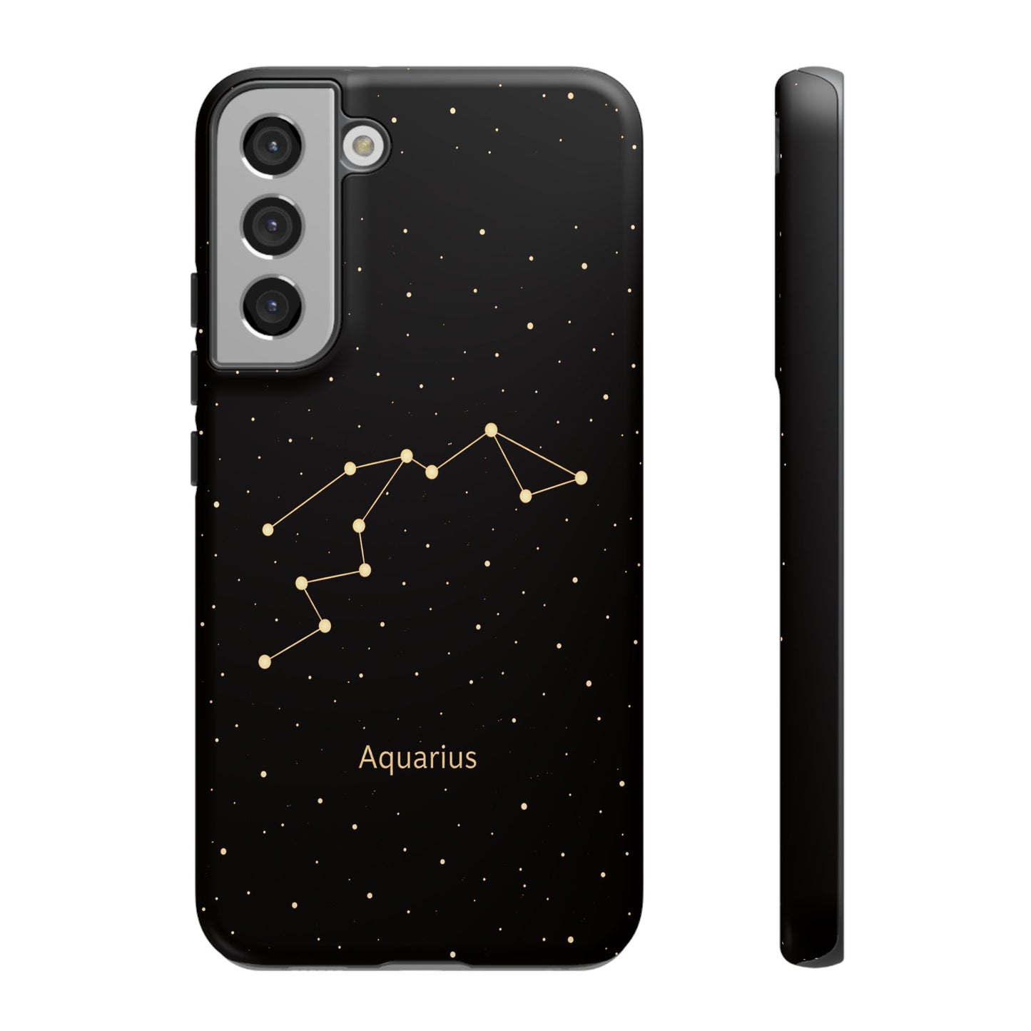 Aquarius Zodiac Constellation Phone Case – Luxe Gold Celestial Cover