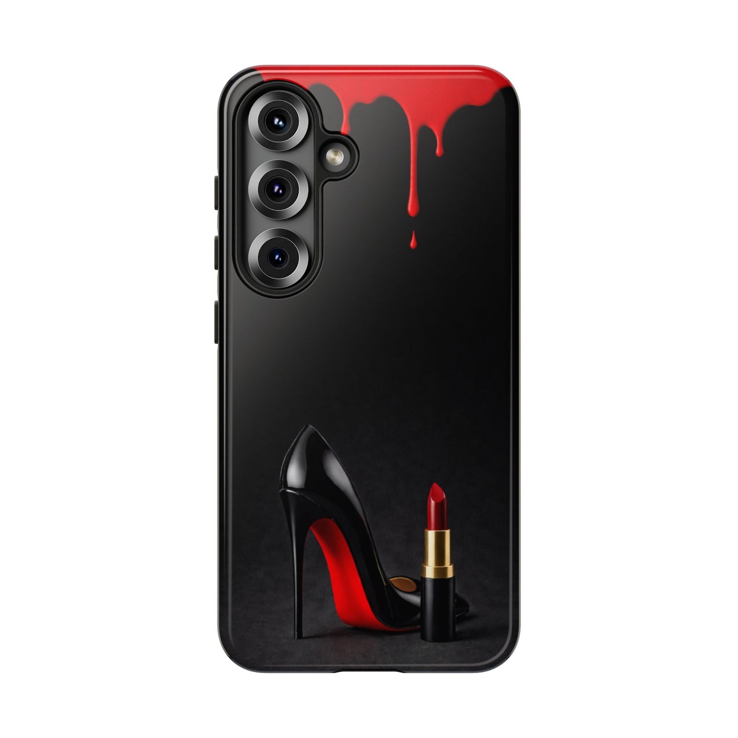 Dark Feminine Red Drip Phone Case – Gothic Glam Tough Cover