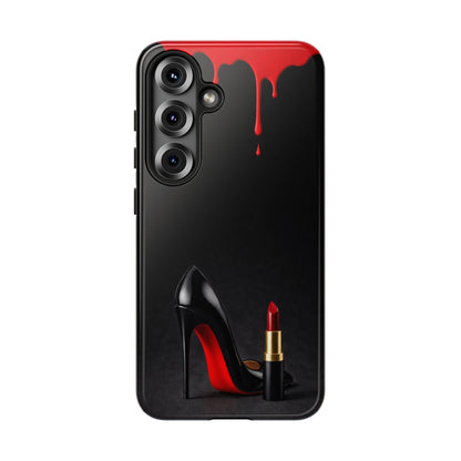 Dark Feminine Red Drip Phone Case – Gothic Glam Tough Cover