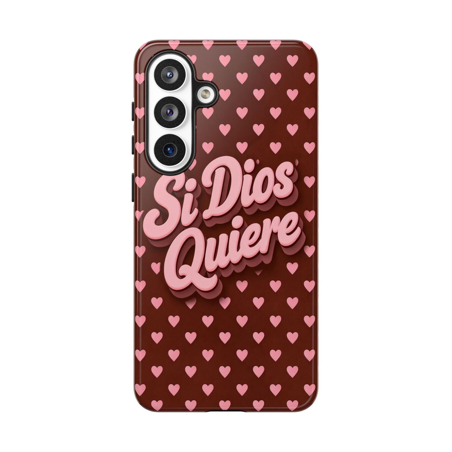 Si Dios Quiere Phone Case Latina Aesthetic Pink Hearts iPhone Samsung