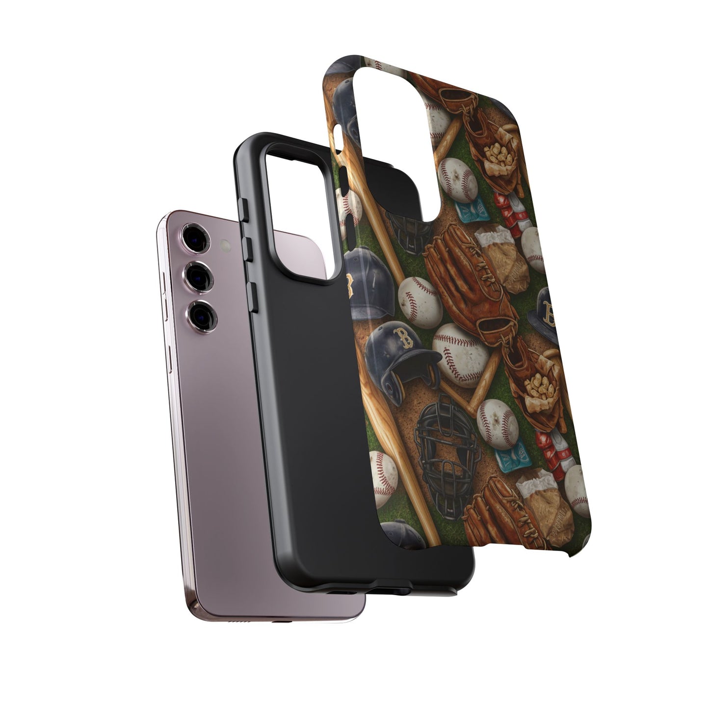 Baseball Gear Collage Phone Case – Vintage Baseball Equipment Sports Tough Case
