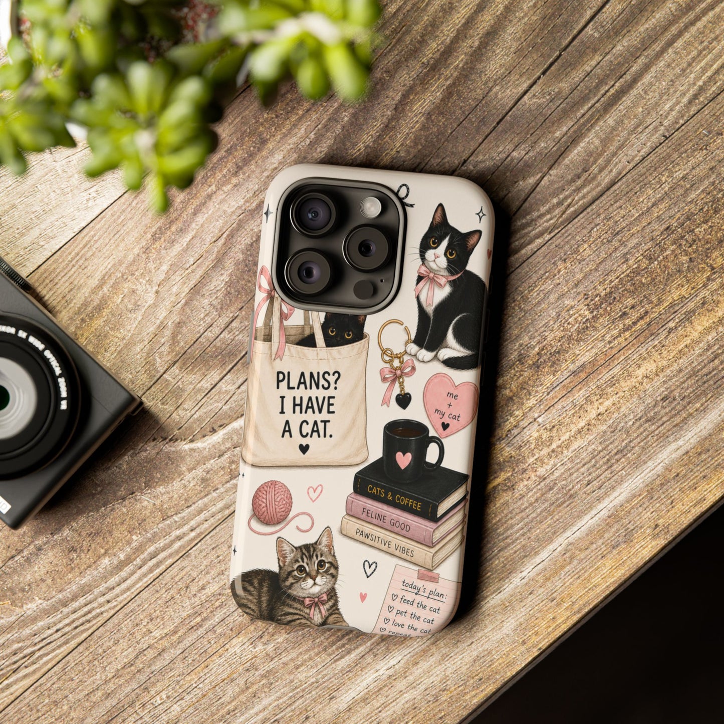Cat Lover Phone Case | Plans? I Have A Cat Cute Aesthetic Cover