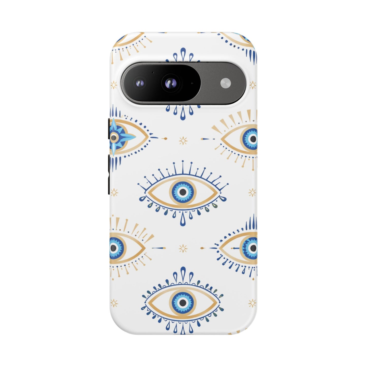 Blue Evil Eye Phone Case – Protective Slim Shockproof Cover for Iphone, Samsung Galaxy and Pixel
