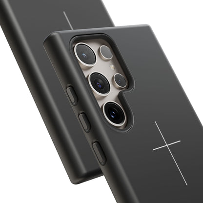 Trust in God Phone Case Minimal Cross Christian Black Tough Cover