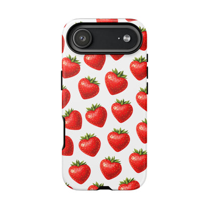 Cute Strawberry Phone Case – Aesthetic Fruit Pattern Protective Cover for Iphone, Samsung Galaxy and Pixel