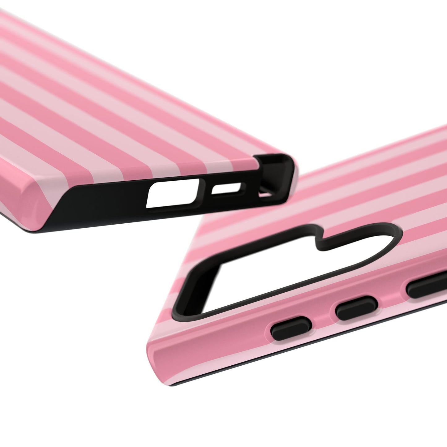 Pink Stripe Phone Case – Pastel Coquette Aesthetic Tough Protective Case