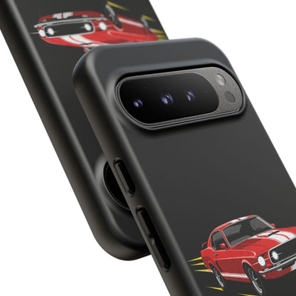 Red Muscle Car Phone Case – Classic Car Racing Tough Protective Case