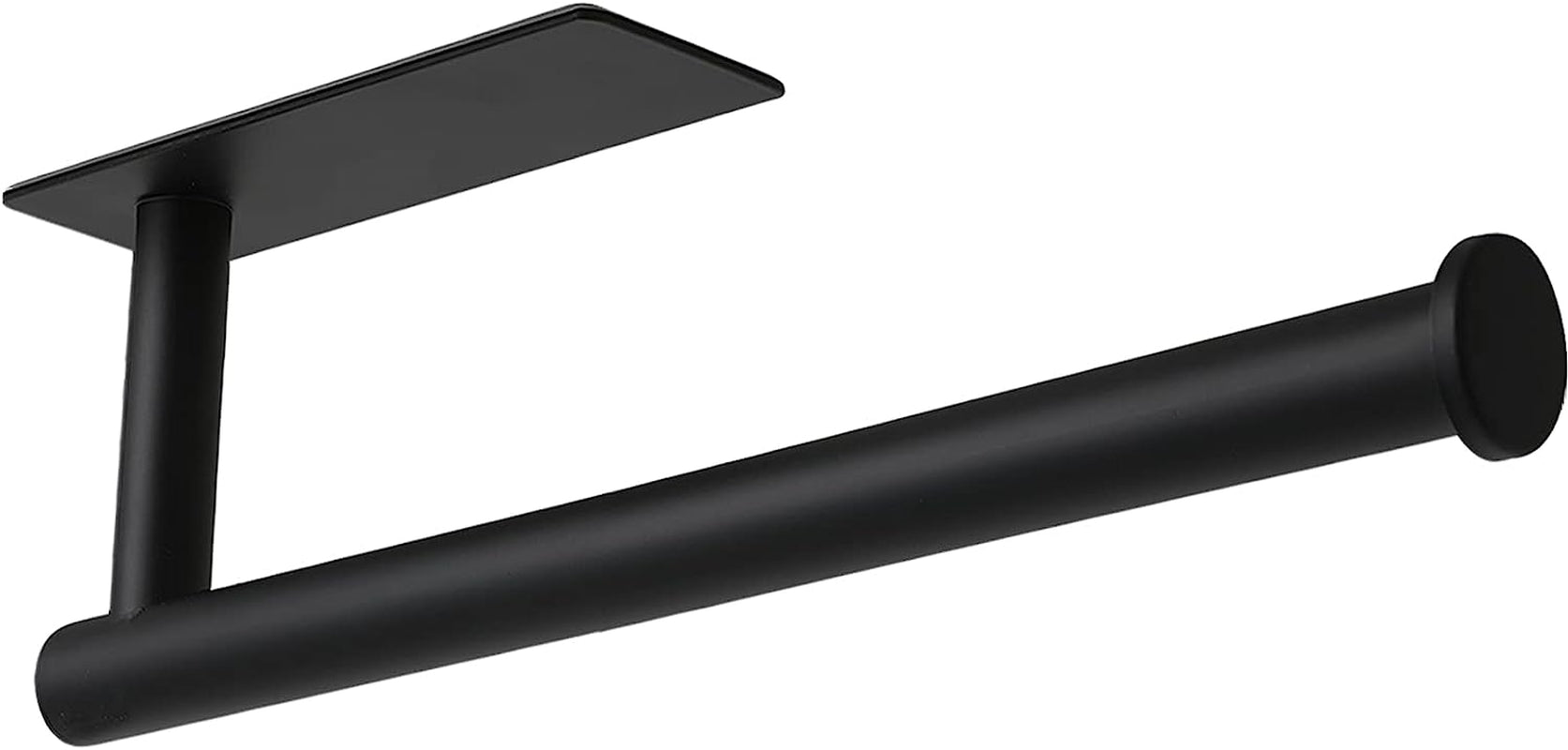 Paper Towel Holder - under Cabinet Paper Towel Holder for Kitchen, Adhesive Paper Towel Roll Rack for Bathroom Towel, Wall Mounted Matte Black Paper Towel Rack, SUS304 Stainless Steel