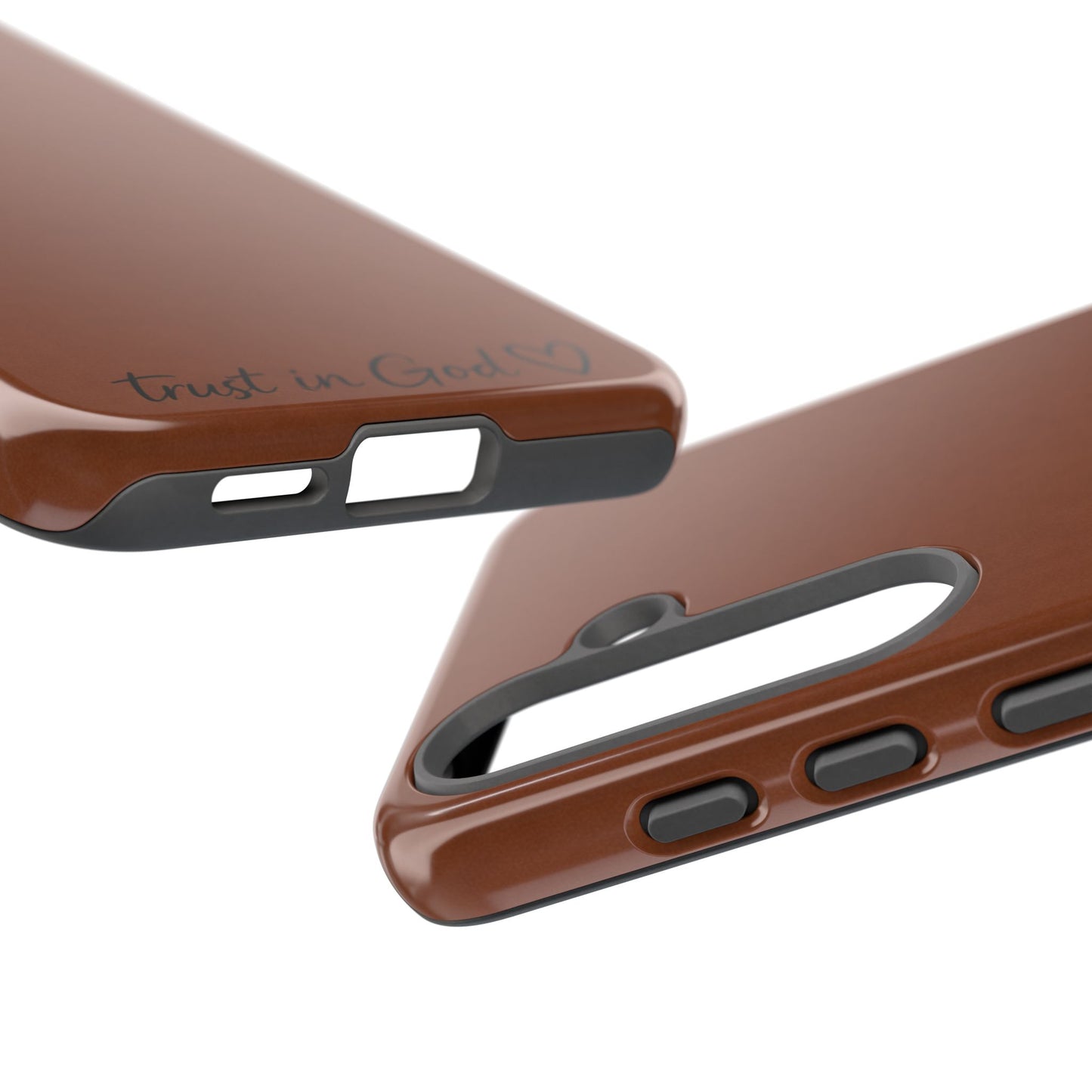 Trust in God Phone Case – Brown Christian Tough Cover