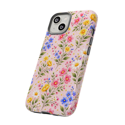 Wildflower Floral Phone Case Vintage Spring Meadow Tough Cover