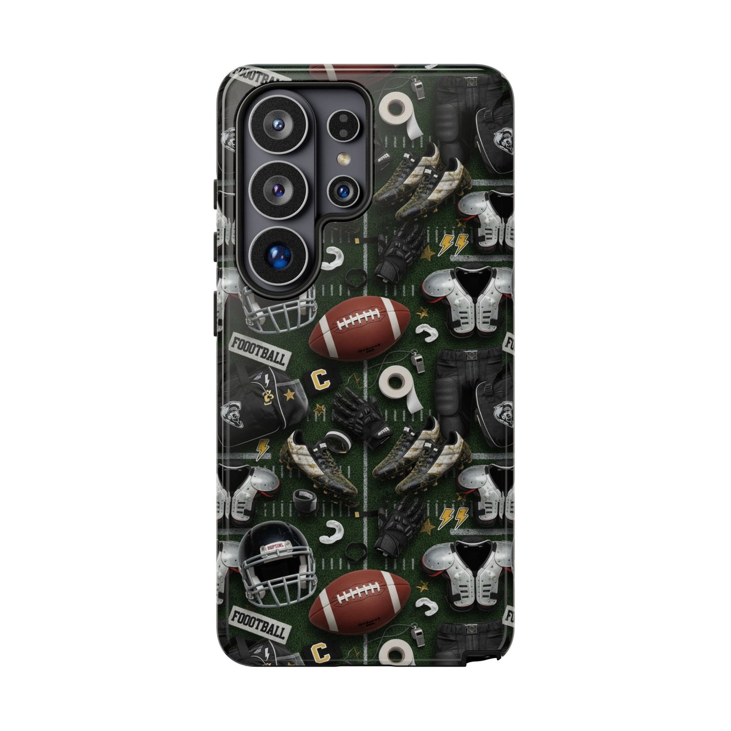 Football Pattern Phone Case – Sports Fan Tough Protective Game Day Case