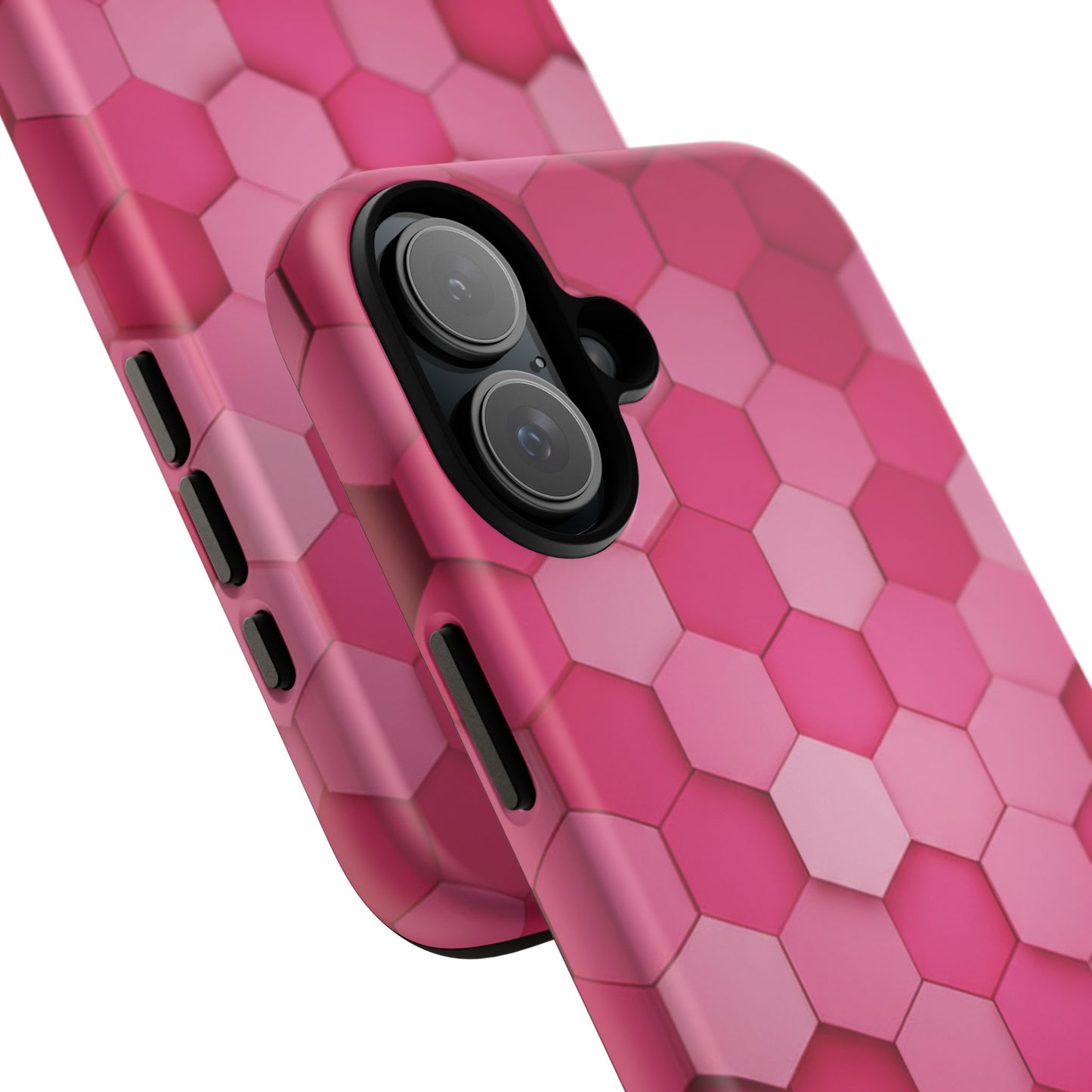 Hot Pink Hexagon Phone Case | Honeycomb Geometric Aesthetic | Cute Pink iPhone & Samsung Tough Protective Case