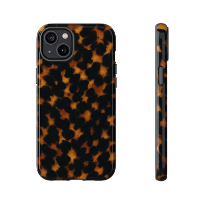 Tortoiseshell Phone Case – Brown Leopard Pattern Luxury Tough Protective Case