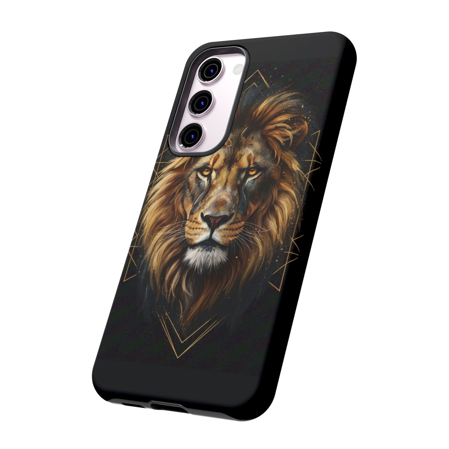 Majestic Lion Phone Case – Black Gold Luxury Lion Art Tough Protective Case