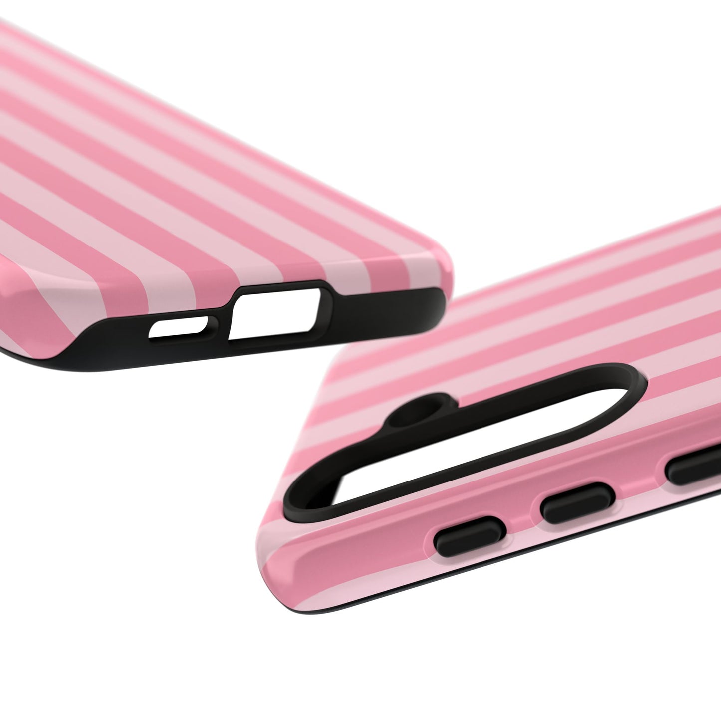 Pink Stripe Phone Case – Pastel Coquette Aesthetic Tough Protective Case