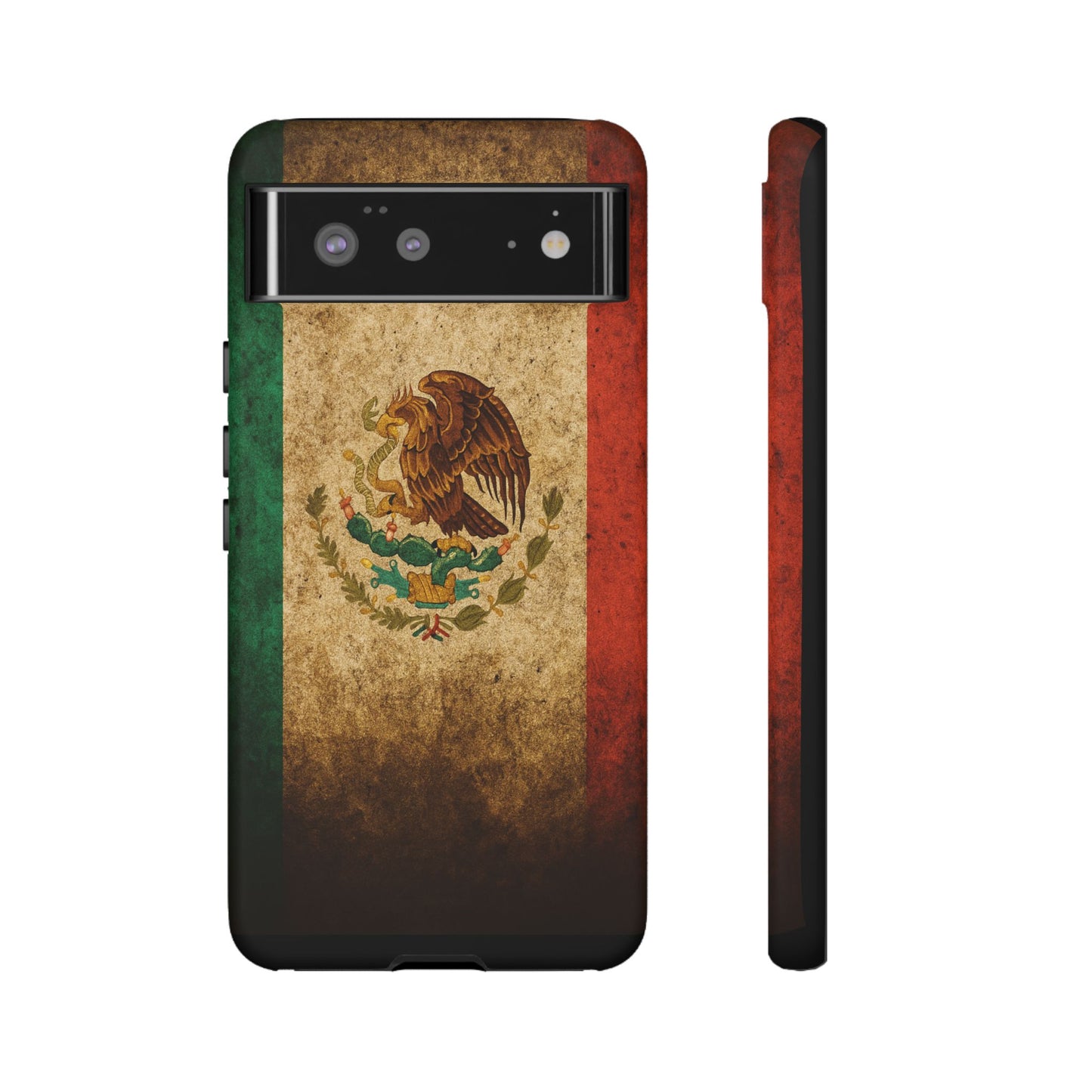 Vintage Mexico Flag Phone Case – Mexican Pride Grunge Flag Aesthetic Tough Case
