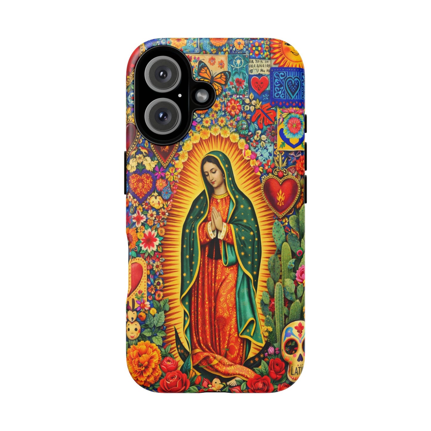 Virgin Mary Guadalupe Phone Case Mexican Folk Art Tough Cover iPhone Samsung