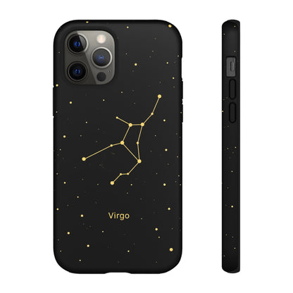 Virgo Zodiac Constellation Phone Case – Luxe Gold Celestial Cover