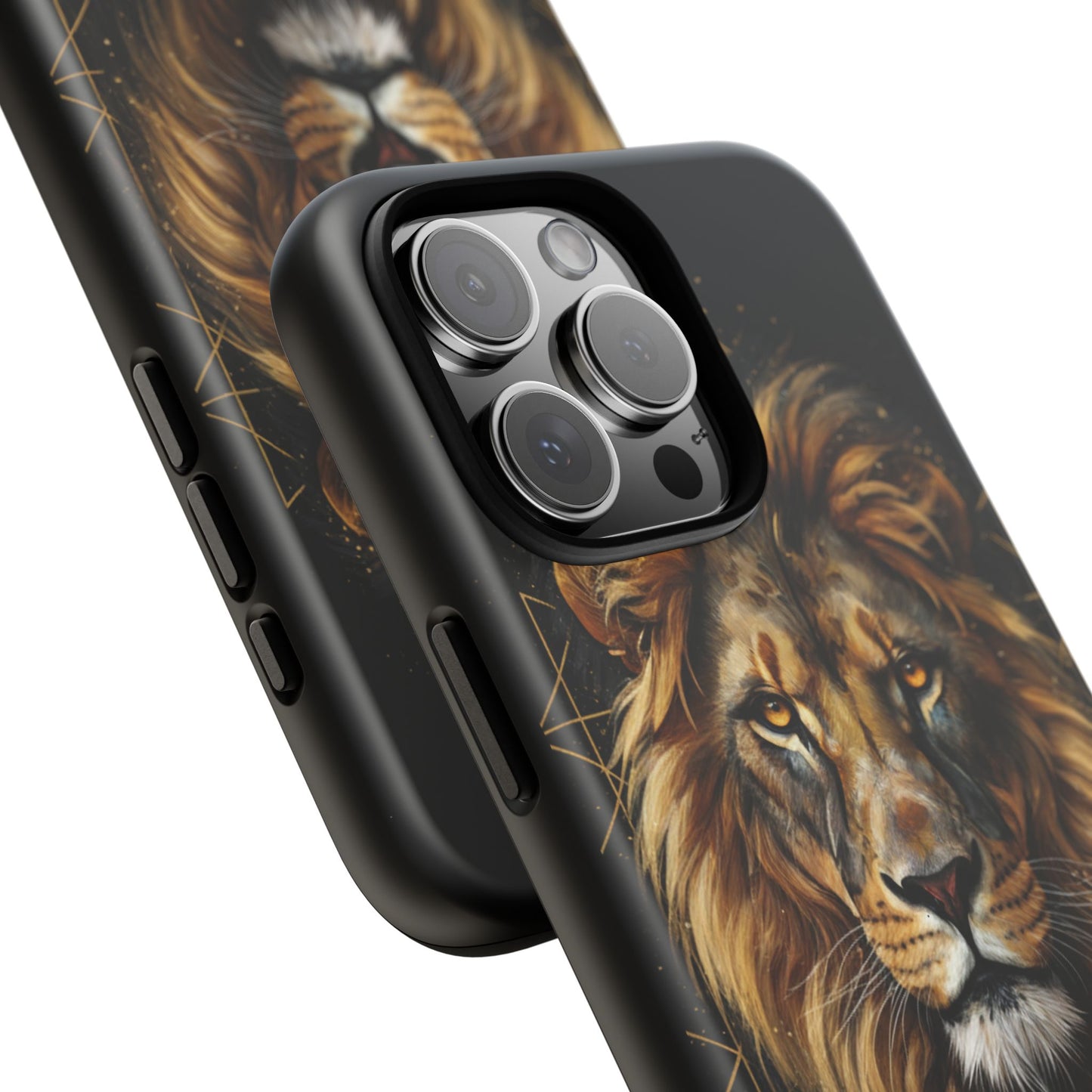 Majestic Lion Phone Case – Black Gold Luxury Lion Art Tough Protective Case