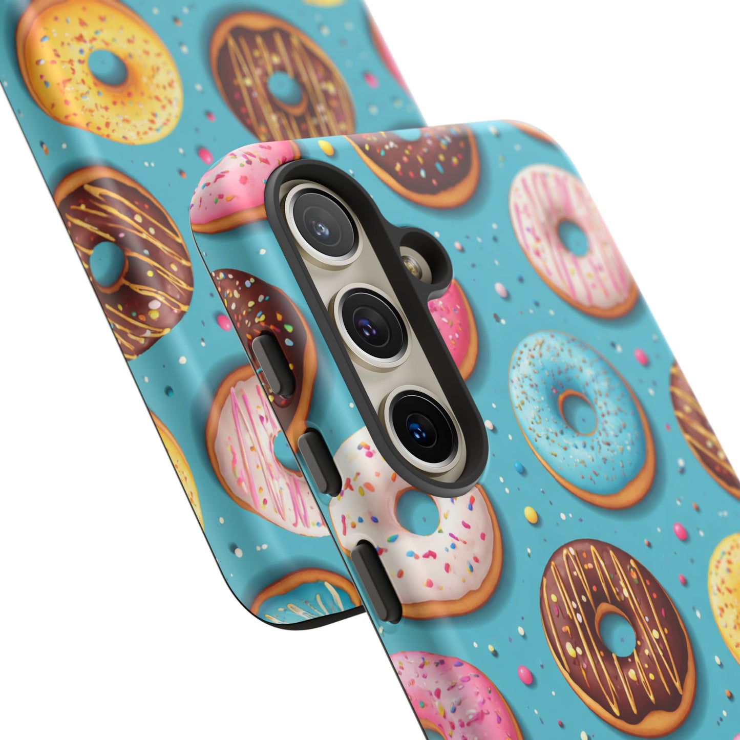 Cute Donut Pattern Phone Case – Colorful Sprinkles Dessert Design for Iphone, Samsung Galaxy and Pixel