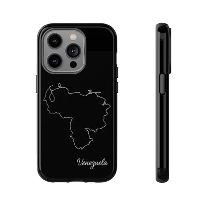 Venezuela Outline Phone Case – Minimal Country Map Tough Case (iPhone, Samsung, Pixel)