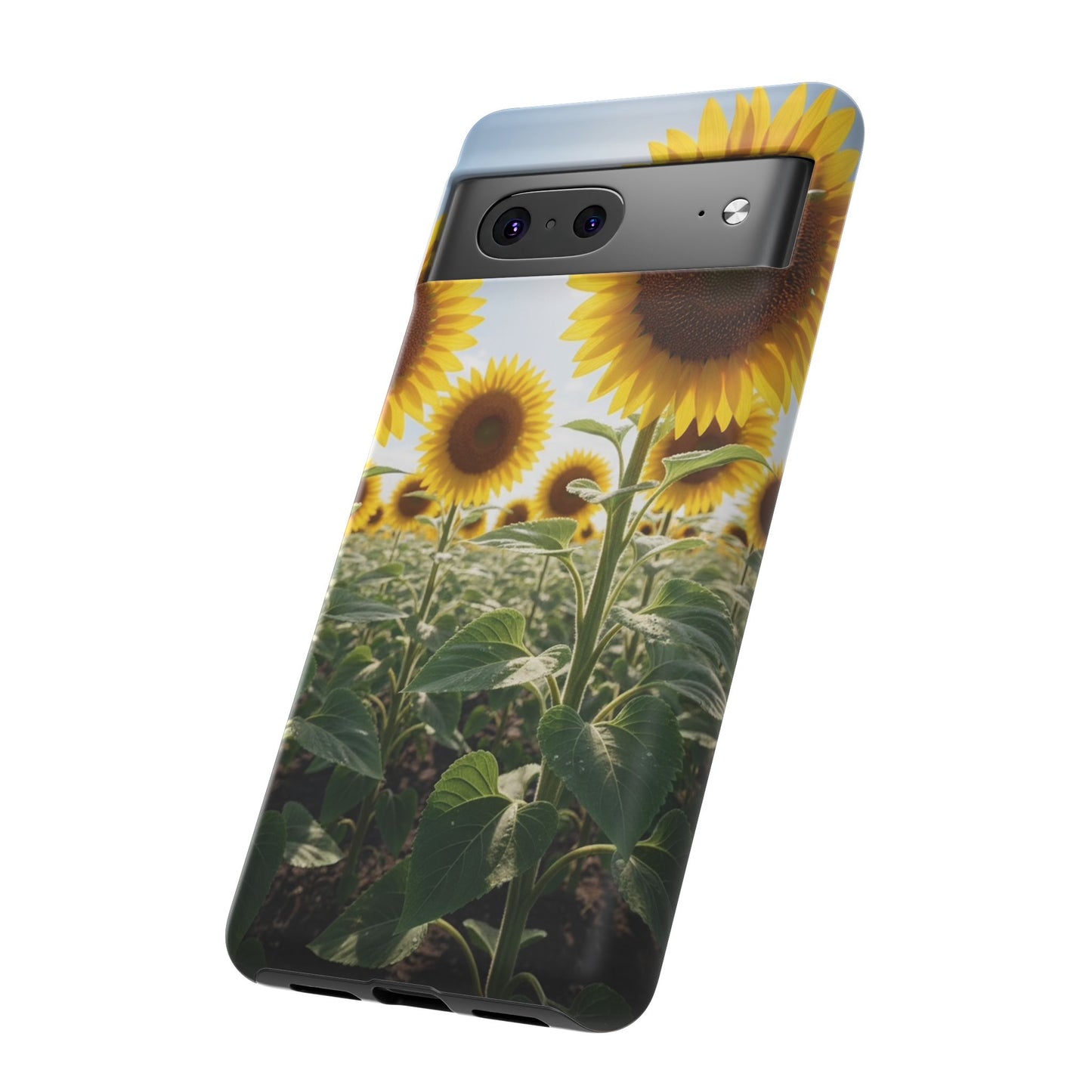 Sunflower Field Phone Case | Golden Hour Floral Aesthetic | Bright Summer Tough Case