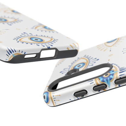 Blue Evil Eye Phone Case – Protective Slim Shockproof Cover for Iphone, Samsung Galaxy and Pixel