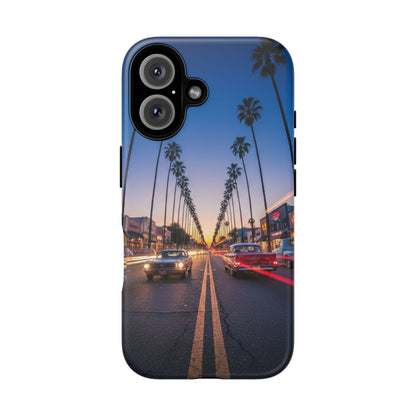 LA Sunset Boulevard Phone Case | Palm Tree Sunset Aesthetic | City Night Tough Case