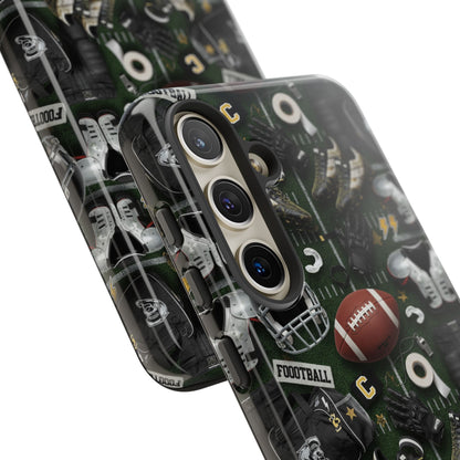 Football Pattern Phone Case – Sports Fan Tough Protective Game Day Case