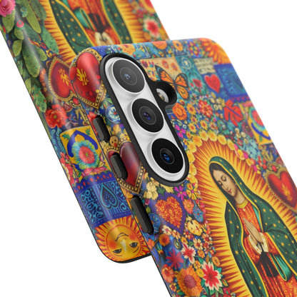 Virgin Mary Guadalupe Phone Case Mexican Folk Art Tough Cover iPhone Samsung