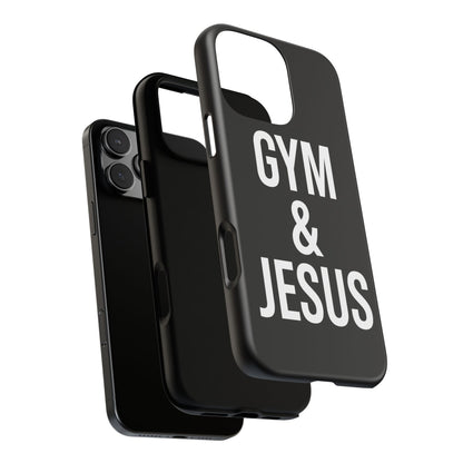 Gym & Jesus Phone Case Christian Faith Workout Gym Motivation Case