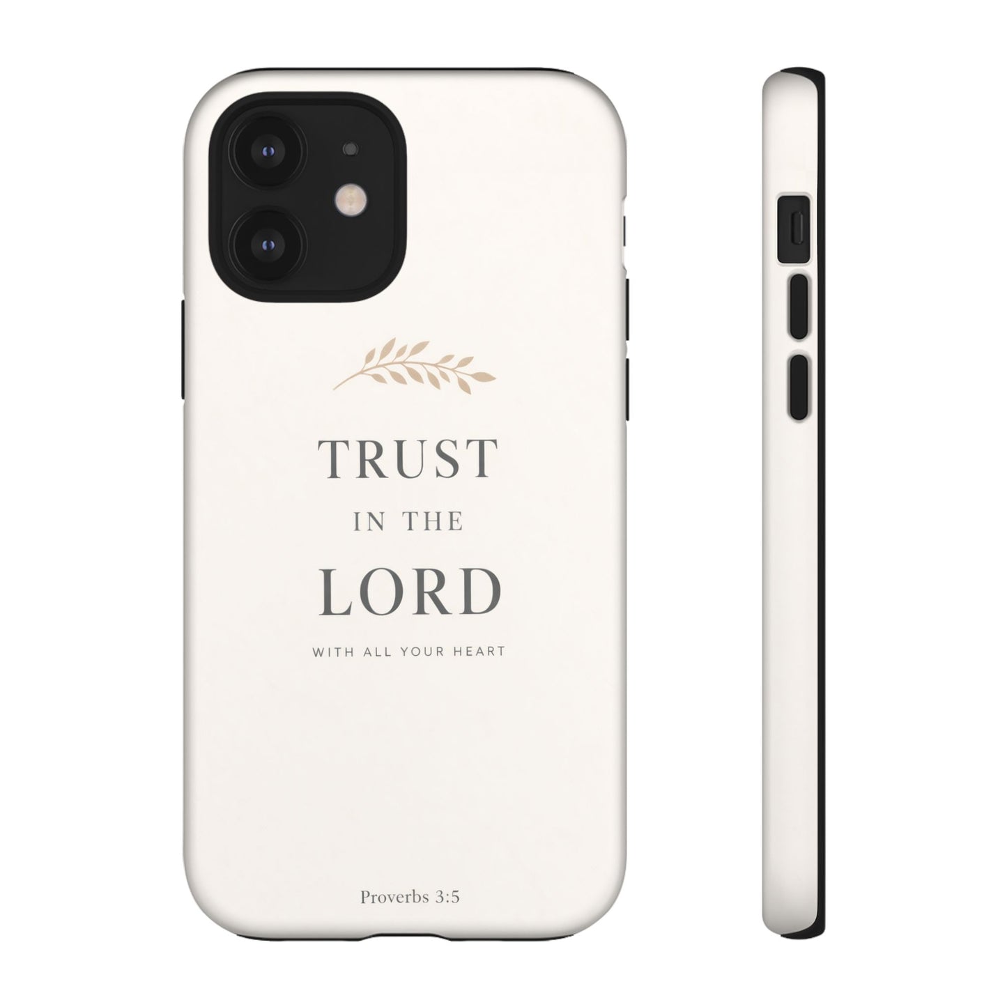 Proverbs 3:5 Christian Phone Case Trust in the Lord Minimalist Faith Cover