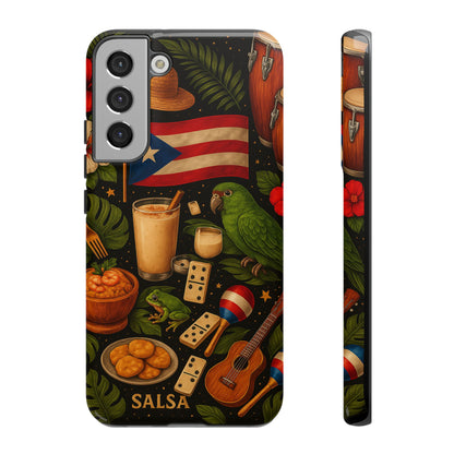 Puerto Rican Culture Phone Case | Boricua Icons Caribbean Aesthetic Tough Protective Case