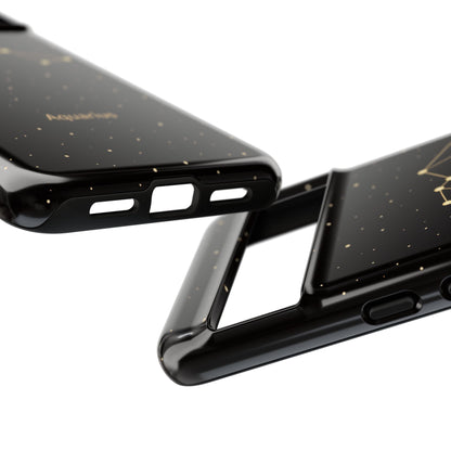 Aquarius Zodiac Constellation Phone Case – Luxe Gold Celestial Cover