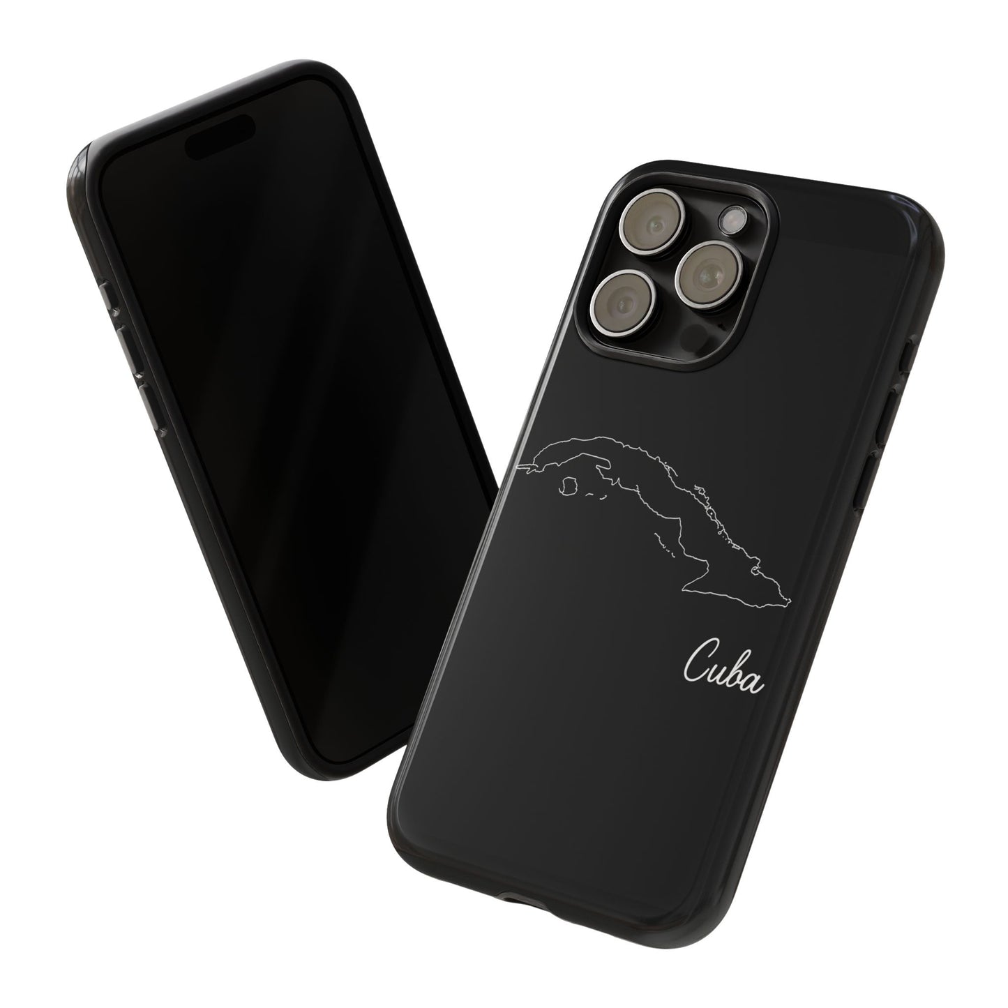 Cuba Outline Phone Case – Minimal Country Map Tough Case (iPhone, Samsung, Pixel)
