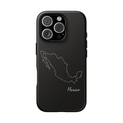 Mexico Outline Phone Case – Minimal Country Map Tough Case (iPhone, Samsung, Pixel)
