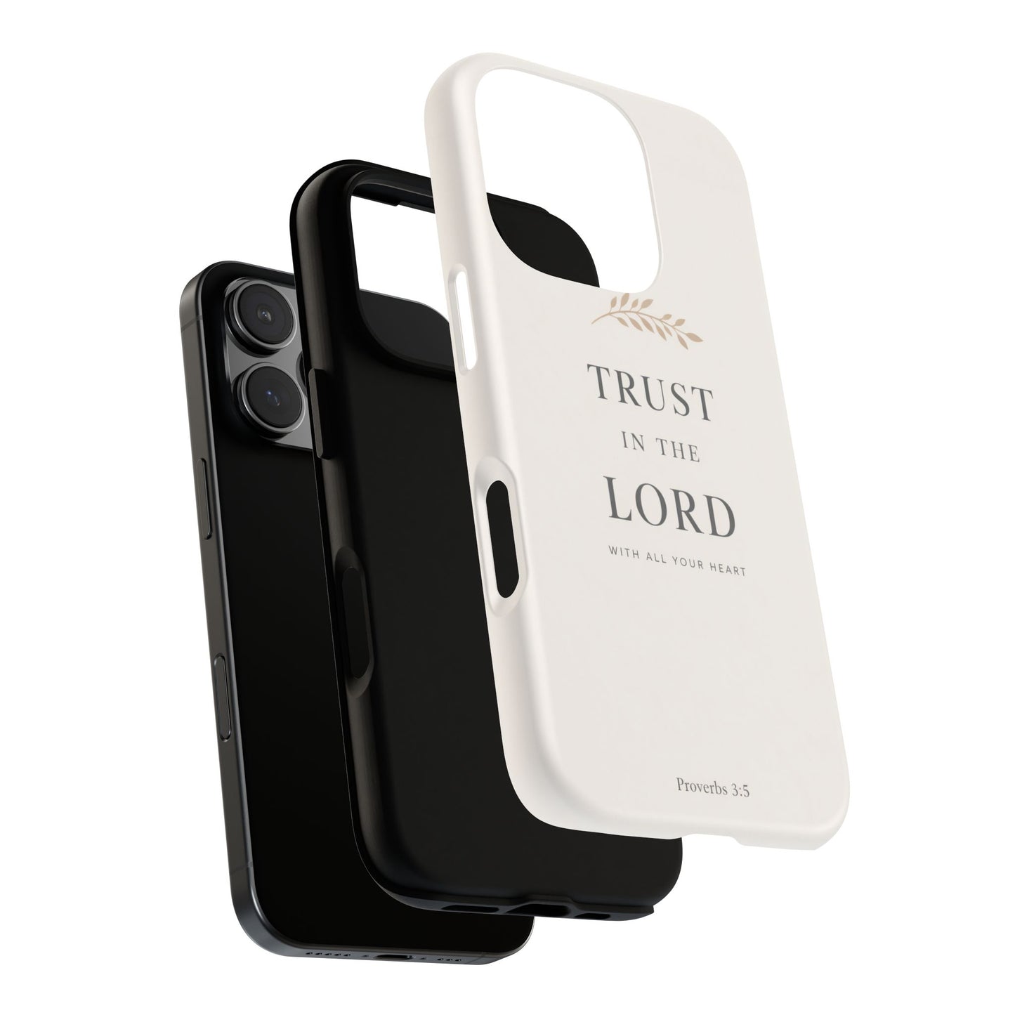Proverbs 3:5 Christian Phone Case Trust in the Lord Minimalist Faith Cover