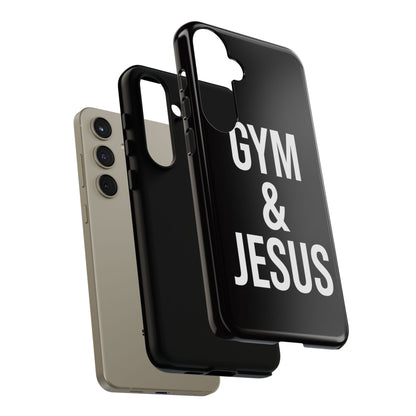 Gym & Jesus Phone Case Christian Faith Workout Gym Motivation Case