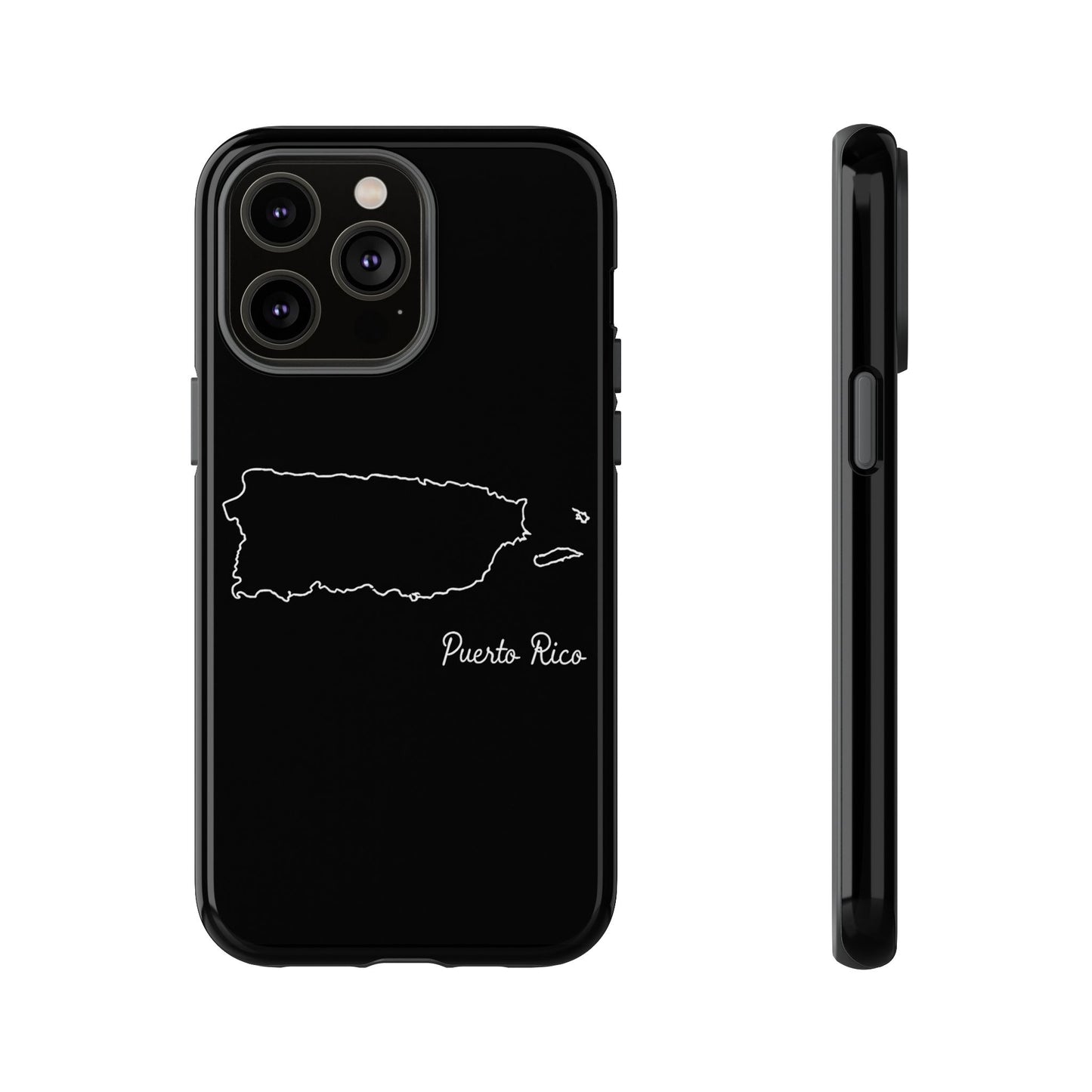 Puerto Rico Outline Phone Case – Minimal Country Map Tough Case (iPhone, Samsung, Pixel)