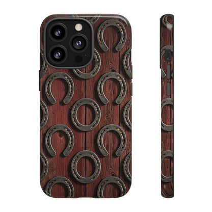 Rustic Horseshoe Western Phone Case – Cowboy Country Ranch Tough Case