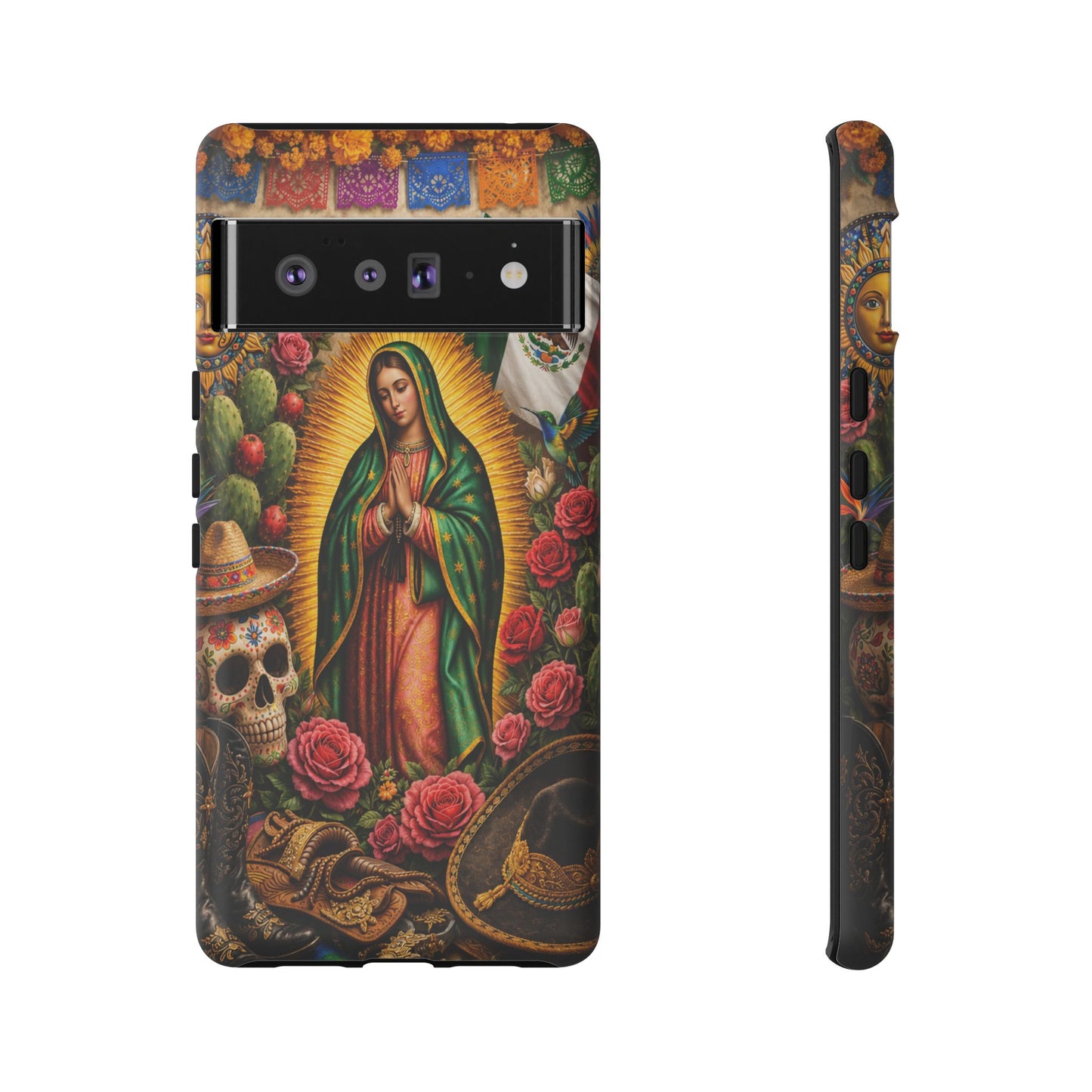 Virgen de Guadalupe Phone Case Mexican Floral iPhone Samsung Pixel Case