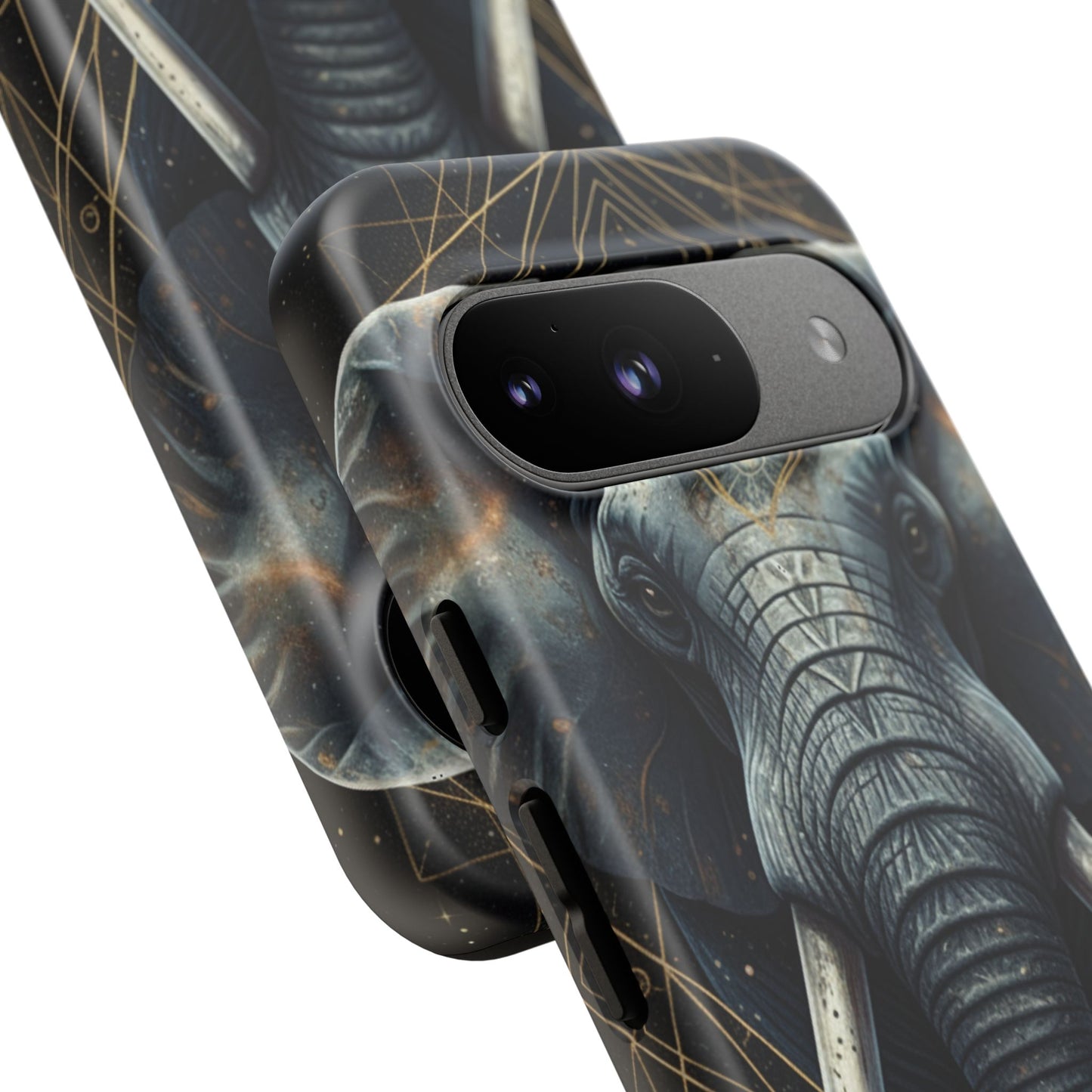 Elephant Mandala Phone Case | Minimal Gold Accent Tough Case