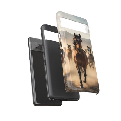 Running Horses Phone Case | Wild Mustang Herd Tough Protective Cover