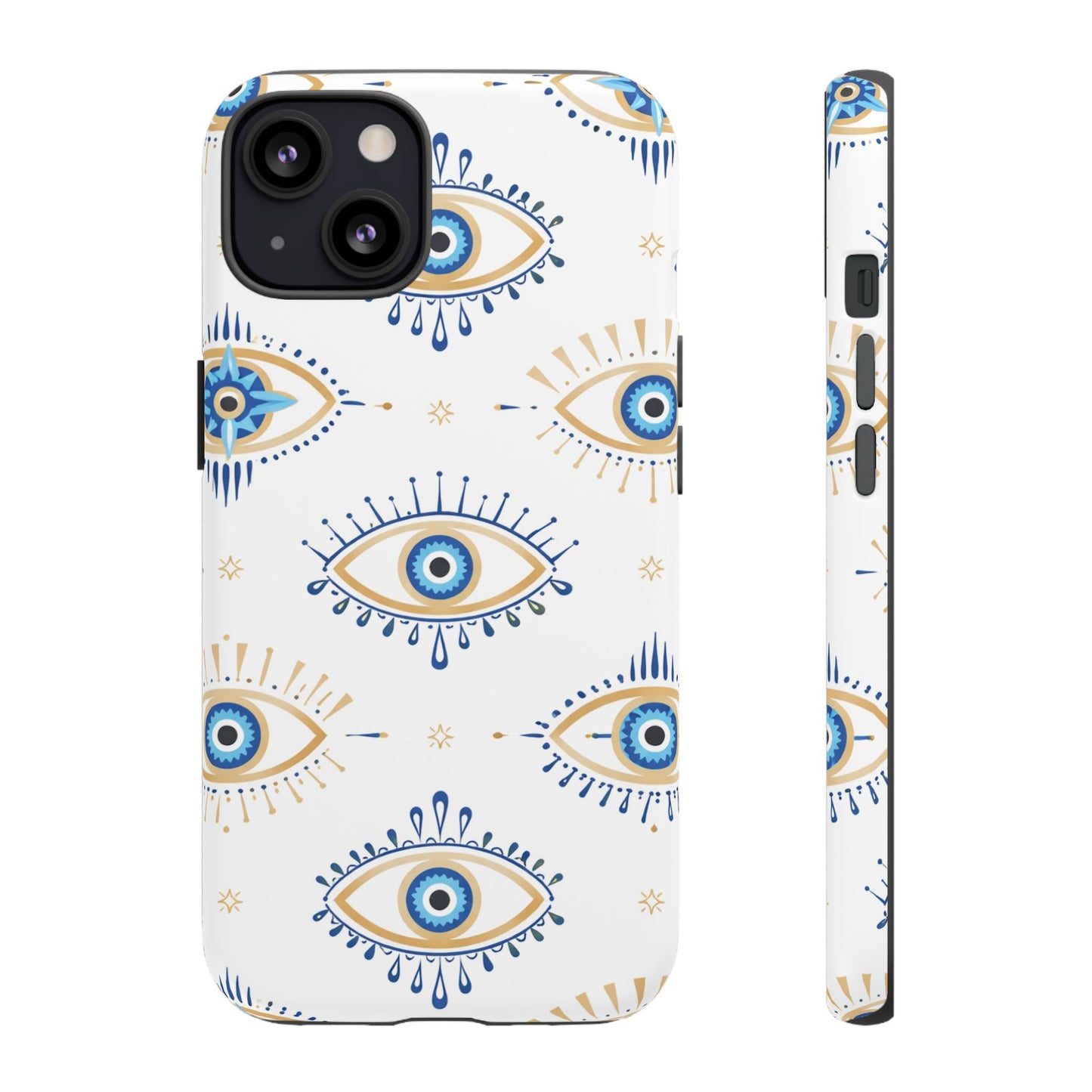 Blue Evil Eye Phone Case – Protective Slim Shockproof Cover for Iphone, Samsung Galaxy and Pixel